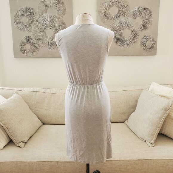 Gibson X The Motherchic Avalon Faux Wrap Jersey Dress - size XS in Grey - Picture 9 of 15